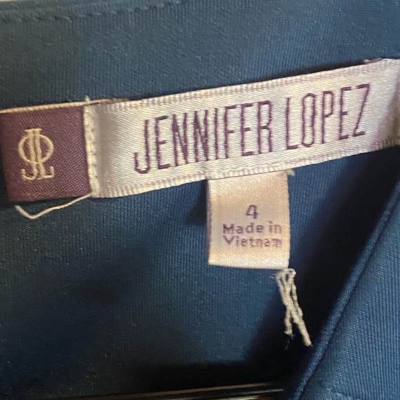 Jennifer Lopez sleeveless blue bodycon dress ladies 4 - Picture 3 of 6